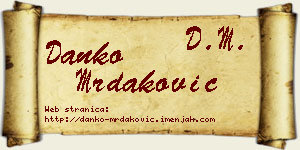 Danko Mrdaković vizit kartica
